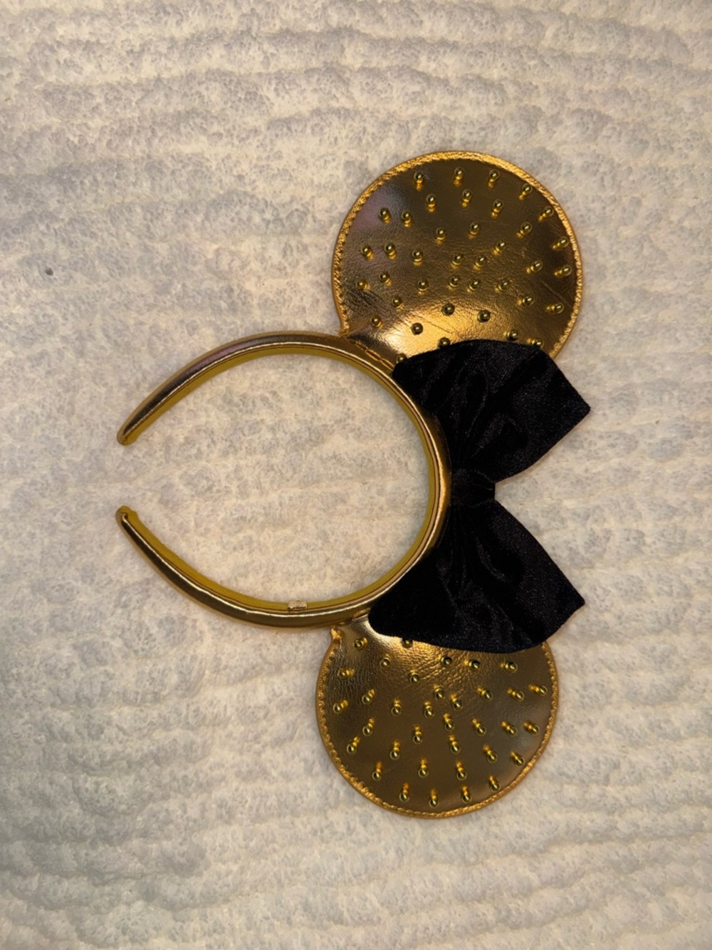 Baublebar Gold Mouse Ear Headband with Black Bow - Women Accessories